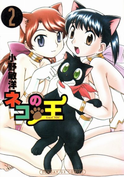 ネコの王、単行本2巻です。マンガの作者は、小野敏洋です。
