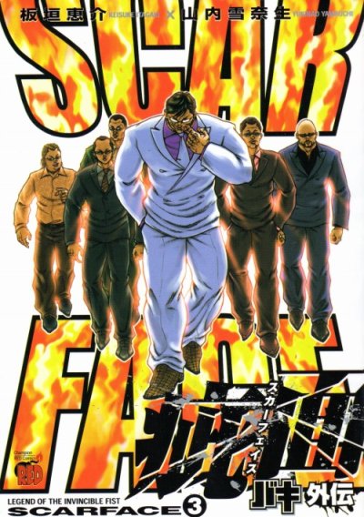 人気コミック、バキ外伝スカーフェイス、単行本の3巻です。漫画家は、山内雪奈生です。