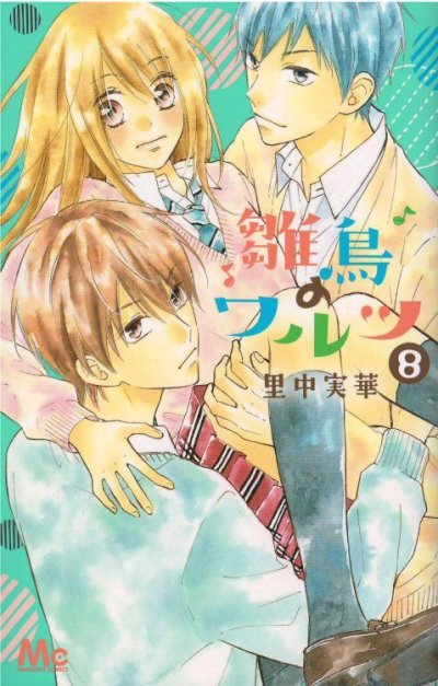 人気マンガ、雛鳥のワルツ、漫画本の4巻です。作者は、里中実華です。