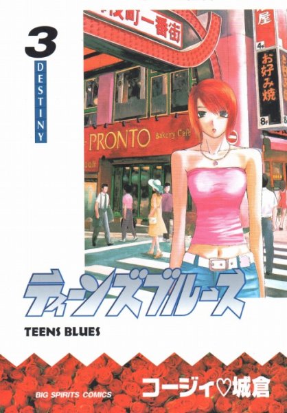 ティーンズブルース、コミック本3巻です。漫画家は、コージィ城倉です。