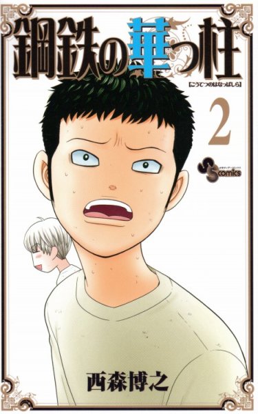 鋼鉄の華っ柱、単行本2巻です。マンガの作者は、西森博之です。